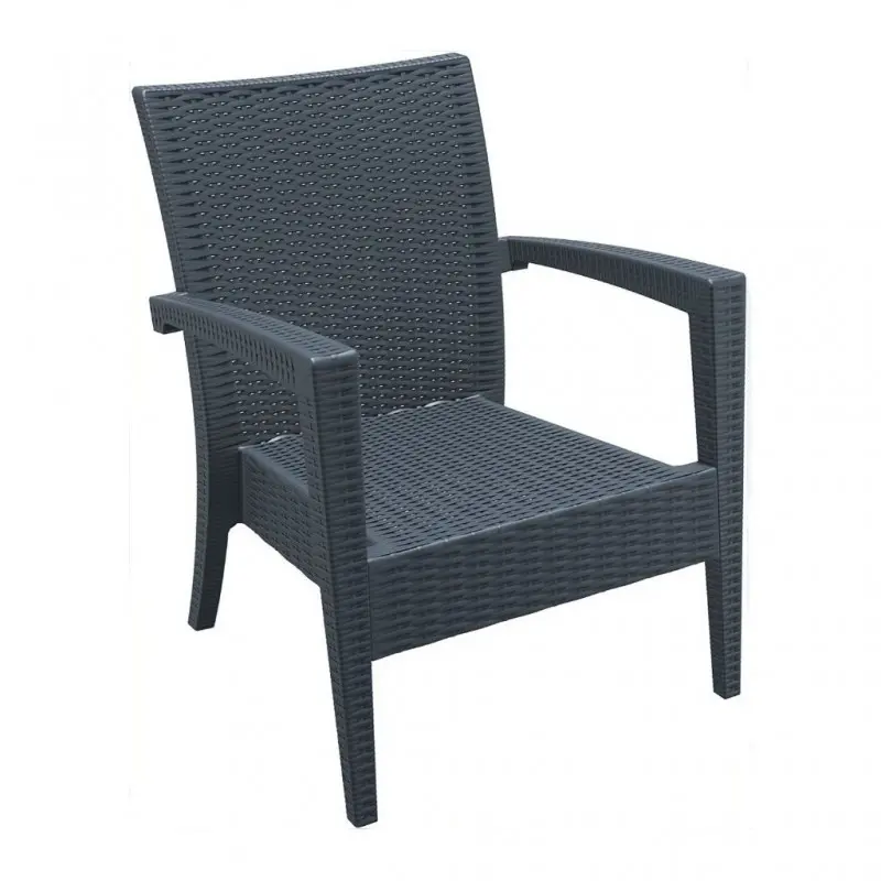 PP RATTAN ARMCHAIR MIAMI GREY