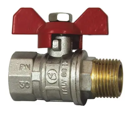 BALLVALVE BRONZE T-HANDLE 3/4'' M&F