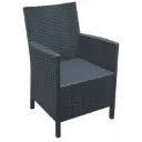 PP RATTAN ARMCHAIR CALIFORNIA GREY