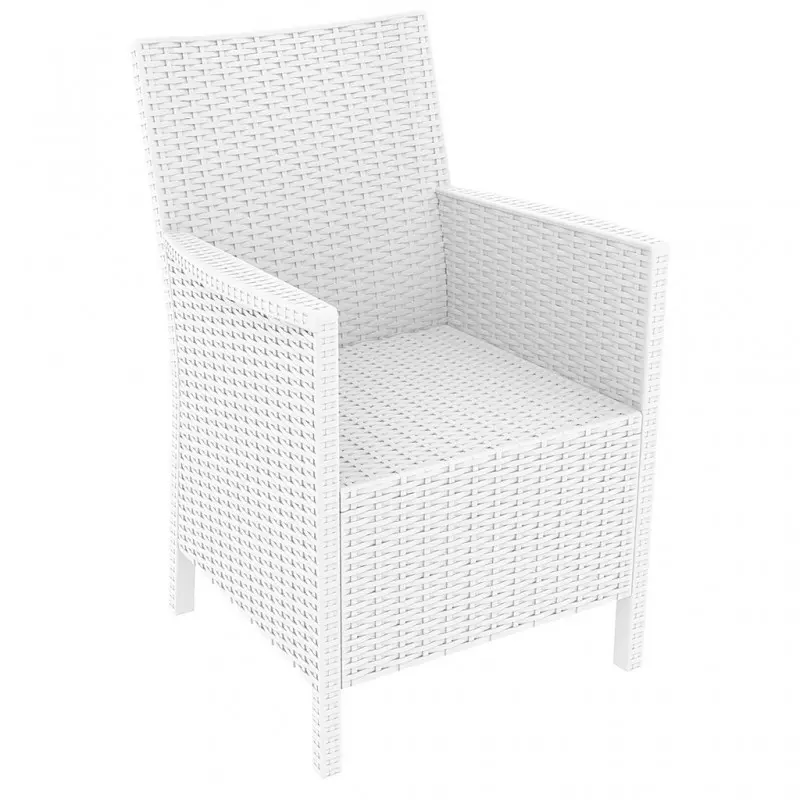 PP RATTAN ARMCHAIR CALIFORNIA WHITE