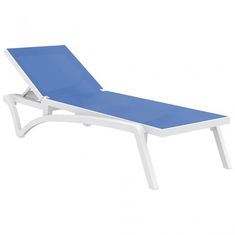 CONTRACT SUNBED PACIFIC WHITE-BLUE