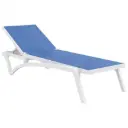 CONTRACT SUNBED PACIFIC WHITE-BLUE