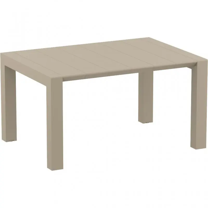 PP RATTAN TABLE VEGAS 100X100/140 TAUPE