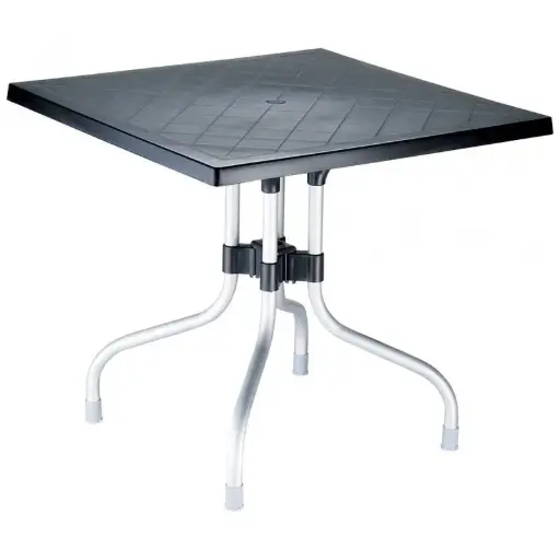 [770-1-BLK] CONTRACT TABLE FORZA BLACK 80X80CM ALUM