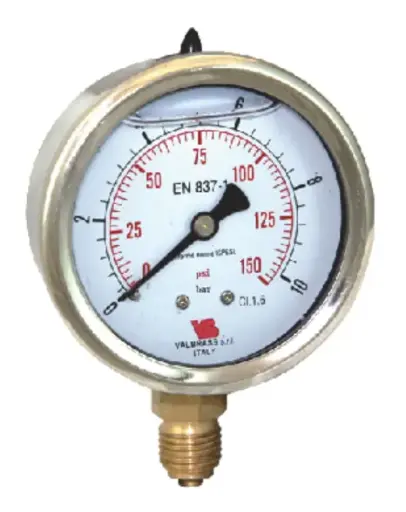 [846/08] GAUGE 0-2.5 BAR GLYC. S.STEEL 1/4''