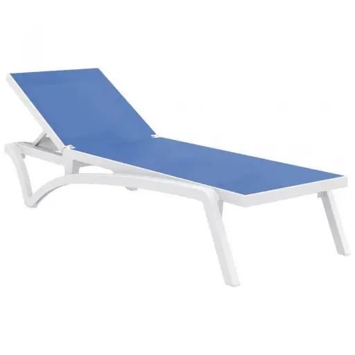 [089-WB] CONTRACT SUNBED PACIFIC WHITE-BLUE