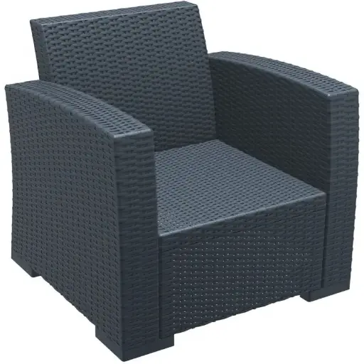 [831-1-GRY] PP RATTAN ARMCHAIR MONACO GREY