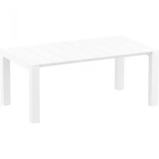 [774-WT] PP RATTAN TABLE VEGAS 100X140/220 WHITE