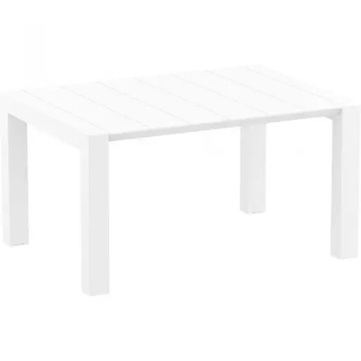 [772-WT] PP RATTAN TABLE VEGAS 100X100/140 WHITE