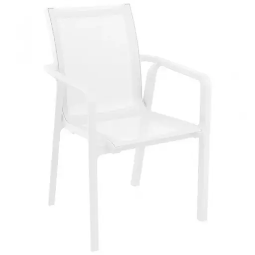 [023-WW] CONTRACT ARMCHAIR PACIFIC WHITE-WHITE