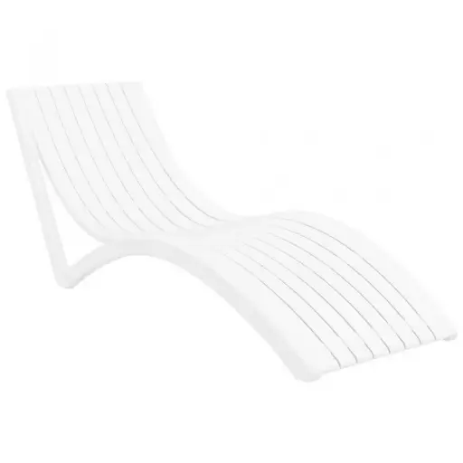 [087-W] CONTRACT SUNBED SLIM WHITE