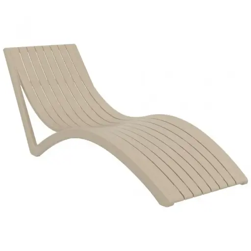 [087-TP] CONTRACT SUNBED SLIM TAUPE