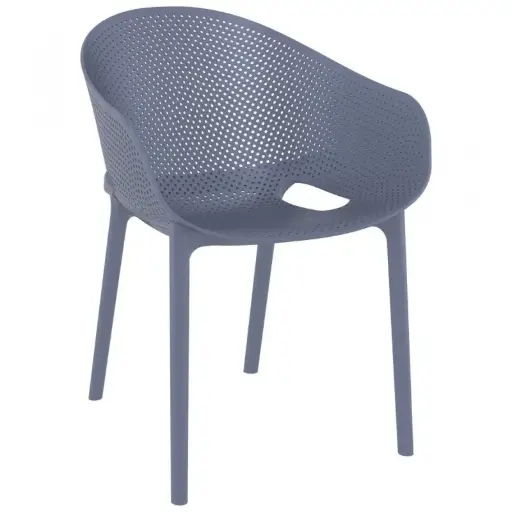 [102-GRY] CONTRACT ARMCHAIR SKY DARK GREY