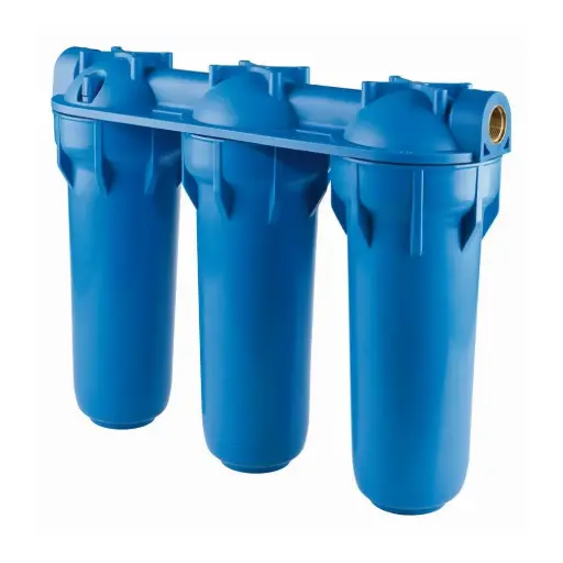[RA112T742] FILTER HOUSING 1''F TRIPLEX 3P BX 10 BLU