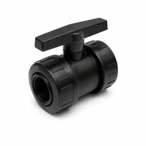 [18010-G] BALLVALVE PLAS. 2''F DBL UNION