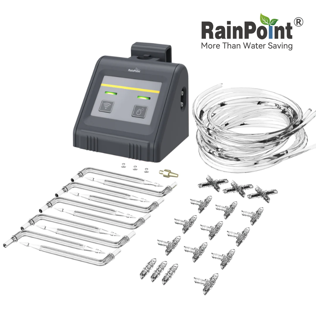RainPoint IK10PW Irrigation Pump Timer, Automatic Watering System for Potted Plants